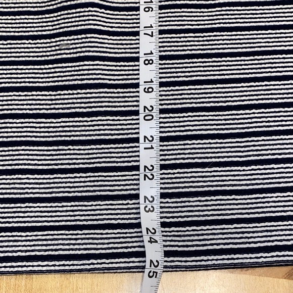 LOFT Black & White Striped Pencil Skirt Size XLT Tall - Picture 6 of 9